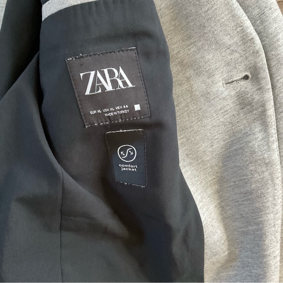 Women’s Gray Zara Blazer Comfort Jacket Size XL - Picture 4 of 8